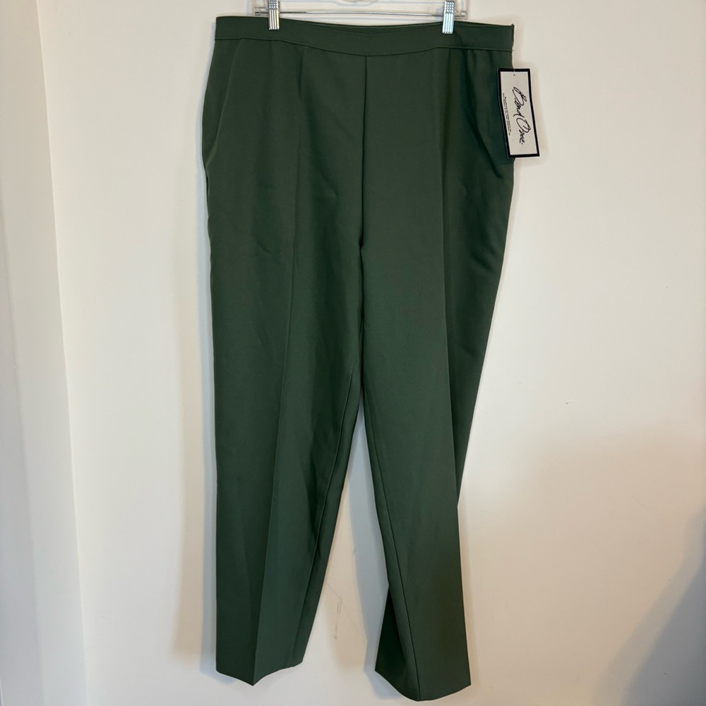 Bend Over NWT Vintage Pull On Tall Green Trousers Size 24